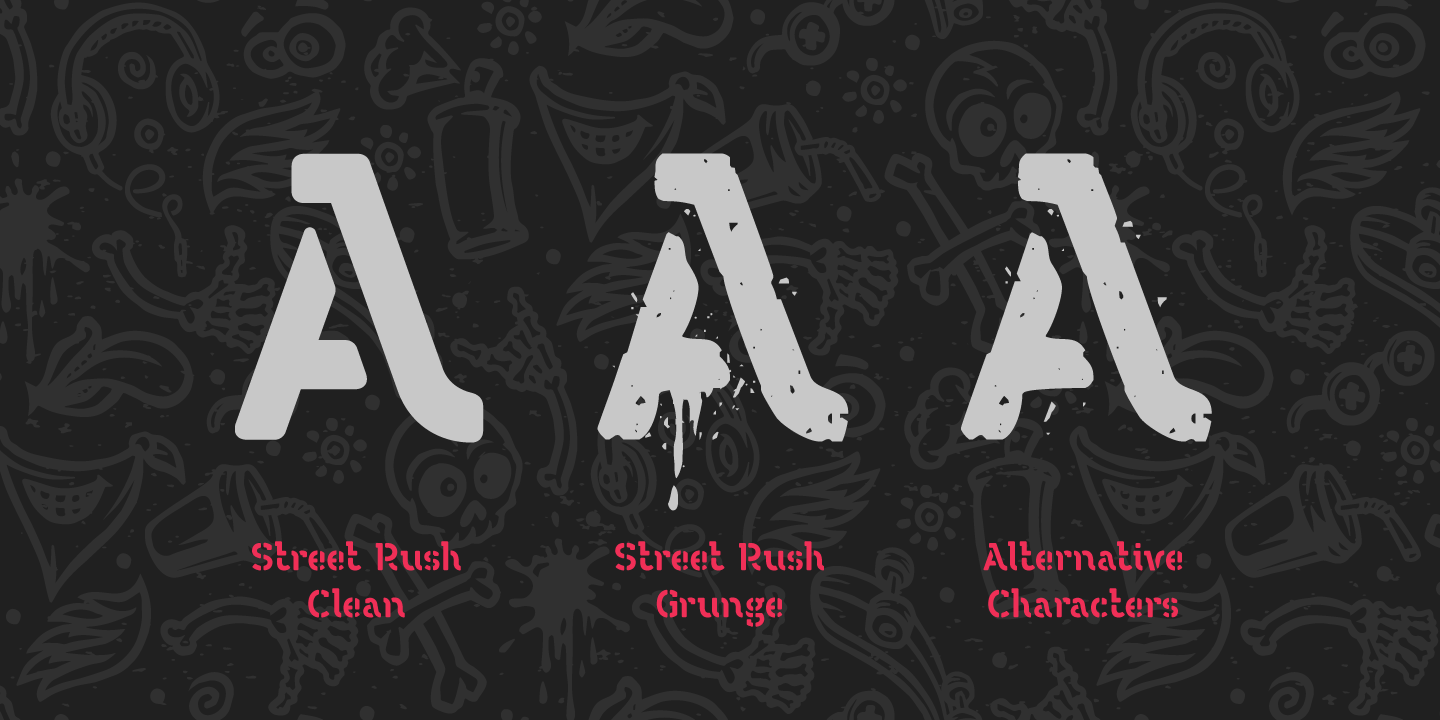 Example font Street Rush #5